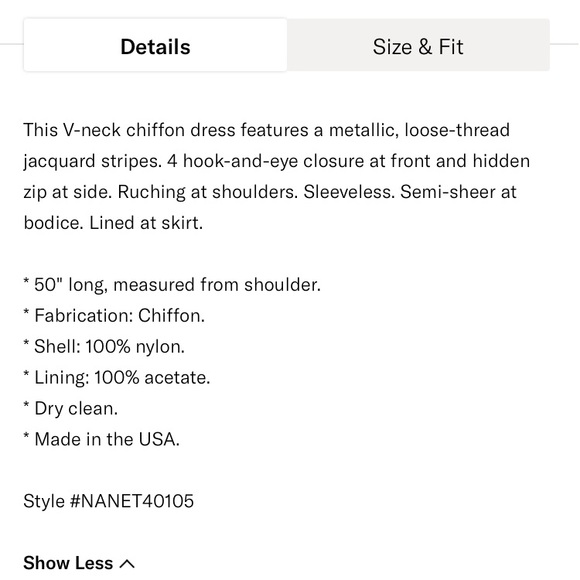 SOLD- Nanette Lepore chiffon jacquard midi dress - Picture 16 of 16